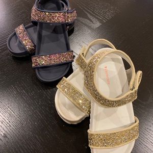 CrewCuts Gold Glitter Sandals - sz 13